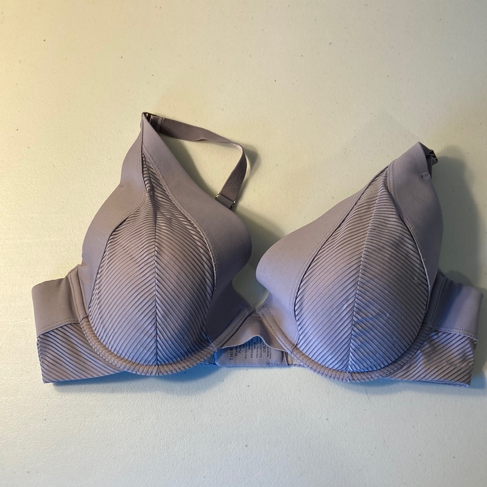 ThirdLove Shadow Stripe Plunge Bra in Lilac Size 38C